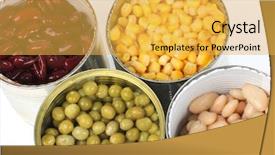  Presentation with metal - Colorful slides enhanced with food grains - color photo of a grain backdrop and a yellow colored foreground