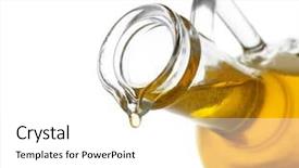  Presentation with oil grease - PPT layouts having food grease fat - pitcher with cooking oil background and a white colored foreground