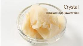 Presentation with fat - PPT theme with food grease fat - pork lard in a glass background and a cream colored foreground