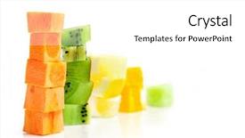  Presentation with diagram - PPT theme with food groups chart - diagram background and a white colored foreground