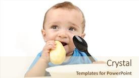  Presentation with green plate - Amazing PPT layouts having food handling - cute adorable one year old backdrop and a cream colored foreground