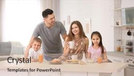  Presentation with family prayer jesus - Amazing presentation theme having food happiness - happy family having breakfast backdrop and a soft green colored foreground