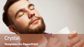  Presentation with young hackers in the concept - Cool new presentation with food happiness and people concept backdrop and a red colored foreground