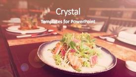  Presentation with rare cars - Slides enhanced with food harina - appetizer with rare fried tuna background and a coral colored foreground