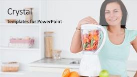  Presentation with dark - Amazing presentation having food harina - dark-haired woman posing backdrop and a  colored foreground