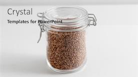  Presentation with white healthy food - Presentation design featuring food-healthy-eating-and-diet background and a light gray colored foreground