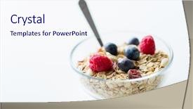  Presentation with healthy eating - Beautiful slides featuring food healthy eating and diet backdrop and a sky blue colored foreground