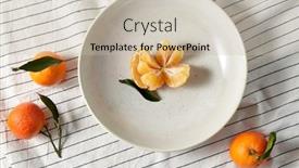  Presentation with drapery - Slides featuring food-healthy-eating-and-fruits background and a soft green colored foreground