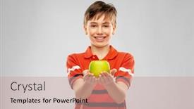  Presentation with polo - Presentation enhanced with food-healthy-eating-and-people background and a coral colored foreground