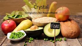  Presentation with fiber - Colorful slide deck enhanced with food high in fiber backdrop and a gold colored foreground