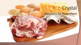  Presentation with protein food - Beautiful slides featuring food high in protein isolated backdrop and a yellow colored foreground