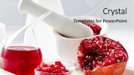  Presentation with organic cosmetics - Slide deck having food hygiene - organic cosmetics - pomegranate alternative background and a light gray colored foreground