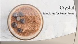  Presentation with smoothie - Slide deck enhanced with frappe - chocolate smoothie on a white background and a lemonade colored foreground