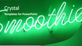  Presentation with smoothies - Presentation with mercury element - neon sign series smoothies background and a forest green colored foreground