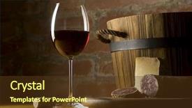  Presentation with red wine cheese - Amazing presentation theme having food in a rural kitchen backdrop and a tawny brown colored foreground