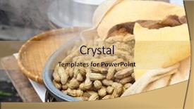  Presentation with street food - PPT theme enhanced with food in taiwan - boiling peanut background and a coral colored foreground