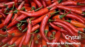  Presentation with chili plants - Colorful theme enhanced with food indonesia - red hot chili peppers backdrop and a  colored foreground