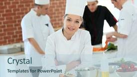  Presentation with cooking - Beautiful theme featuring successful school year - portrait of student girl backdrop and a lemonade colored foreground