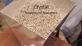  Presentation with food industry - Colorful presentation theme enhanced with food industry chocolate - malt macro backdrop and a coral colored foreground