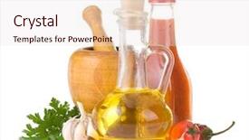  Presentation with food white - Amazing PPT theme having food ingredients and spices isolated backdrop and a sky blue colored foreground
