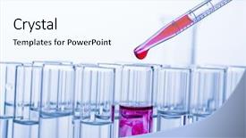  Presentation with chemistry food - PPT theme with food innovation - laboratory glassware in laboratory background and a  colored foreground