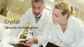  Presentation with sack of coffee beans - Audience pleasing theme consisting of food inspection - fresh coffee beans backdrop and a soft green colored foreground