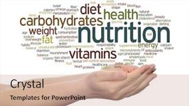  Presentation with health diet - Colorful slide deck enhanced with food intake - concept conceptual nutrition health backdrop and a coral colored foreground