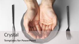  Presentation with joint venture hand together - Beautiful slide deck featuring food intake - male holding hands together backdrop and a soft green colored foreground