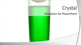  Presentation with lime - Colorful PPT theme enhanced with food intoxication - glass of absinthe ice backdrop and a  colored foreground