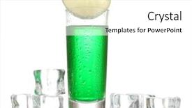  Presentation with lime - Cool new presentation theme with food intoxication - glass of absinthe ice backdrop and a  colored foreground