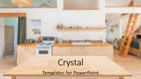  Presentation with clean house - PPT theme featuring food investment - modern bright clean kitchen interior background and a lemonade colored foreground