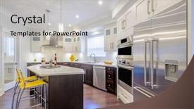  Presentation with clean house - Colorful theme enhanced with food investment - modern bright clean kitchen interior backdrop and a light gray colored foreground