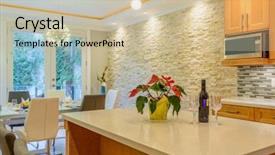  Presentation with clean house - Cool new presentation design with food investment - modern bright clean kitchen interior backdrop and a soft green colored foreground