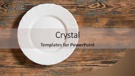  Presentation with white plate - Slide set featuring food invitation ready to serve background and a mint green colored foreground