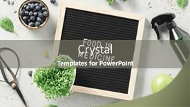  Presentation with quote - PPT layouts having food-is-medicine-letter-board background and a gray colored foreground