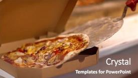  Presentation with italian cuisine - Colorful PPT theme enhanced with food italian cuisine culinary backdrop and a tawny brown colored foreground