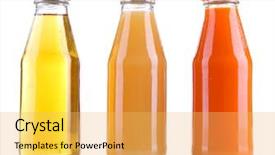  Presentation with juices - Audience pleasing PPT theme consisting of young woman having a good backdrop and a mint green colored foreground