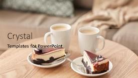  Presentation with baking cake - Slides consisting of food-junk-food-culinary-baking background and a soft green colored foreground