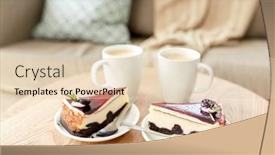  Presentation with baking cake - Cool new PPT theme with food-junk-food-culinary-baking backdrop and a lemonade colored foreground