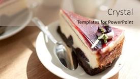  Presentation with baking cake - Slide deck enhanced with food-junk-food-culinary-baking background and a coral colored foreground