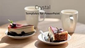  Presentation with baking cake - Slide set enhanced with food-junk-food-culinary-baking background and a light gray colored foreground