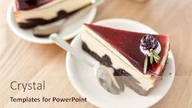  Presentation with baking cake - Slide set featuring food-junk-food-culinary-baking background and a lemonade colored foreground