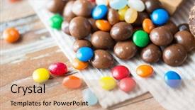  Presentation with culinary - Theme with food junk-food culinary baking background and a coral colored foreground