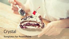  Presentation with baking cake - Colorful theme enhanced with food junk-food culinary baking backdrop and a lemonade colored foreground