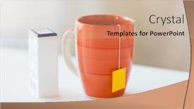  Presentation with junk food - PPT theme with food-junk-food-drinks background and a coral colored foreground