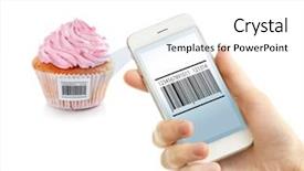 Presentation with barcode - PPT theme featuring  background and a  colored foreground