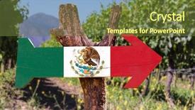  Presentation with mexico flag - Slide deck consisting of food latino - mexico flag wooden sign background and a tawny brown colored foreground
