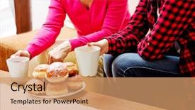  Presentation with food law - Presentation design having food law - mother and daughter sitting background and a  colored foreground