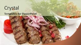  Presentation with hydroponics vegetables hydroponic vegetable - Presentation theme featuring cups of black coffee and roasted beans background and a violet colored foreground