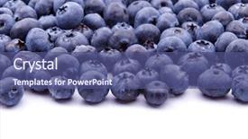  Presentation with blueberries - Slide deck having food medicine - group of fresh blueberries isolated background and a ocean colored foreground